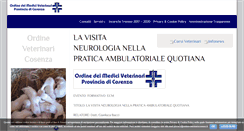 Desktop Screenshot of ordineveterinaricosenza.it