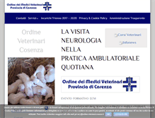 Tablet Screenshot of ordineveterinaricosenza.it